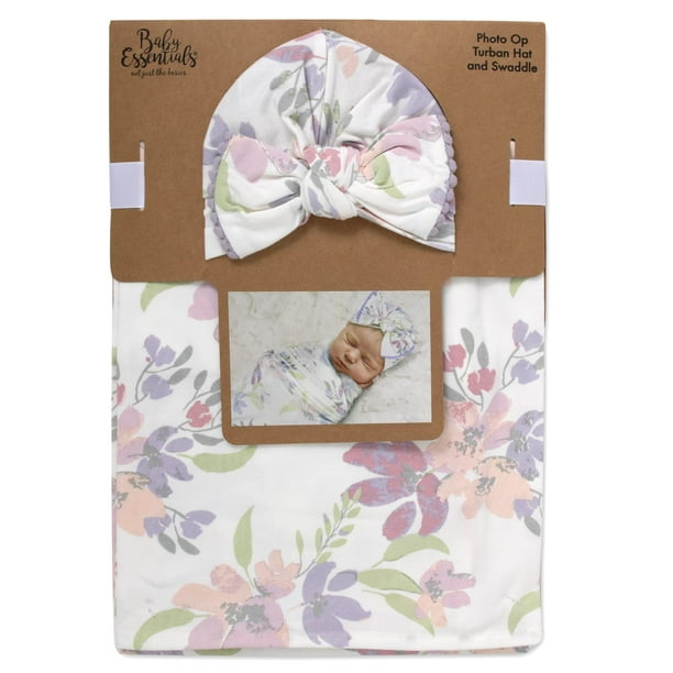 Set de Manta de Algodón para Bebé con Diseño de Flores Coloridas