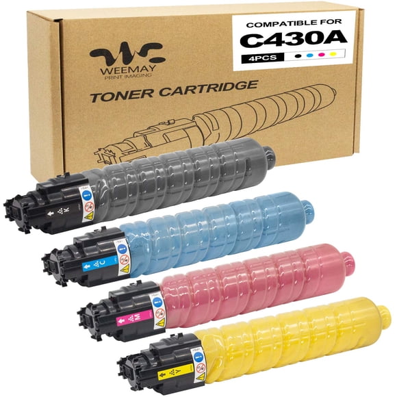 Cartucho de tóner Weemay SP C430A, paquete de 4, compatible con Ricoh