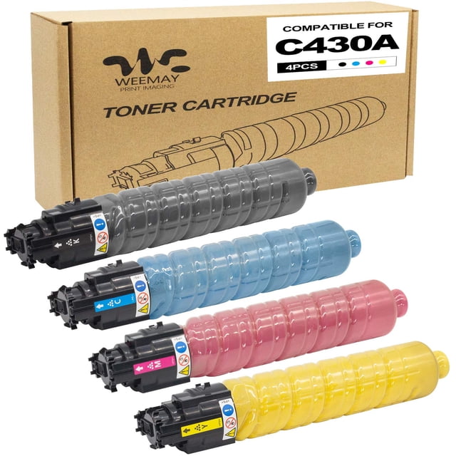 Cartucho de tóner Weemay SP C430A, paquete de 4, compatible con Ricoh