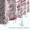 thumbnail image 6 of Red Football Event Elements Pattern Shower Curtain 36"x72" ,Bathroom Decorative Shower Curtains Set with 12 Hooks,Modern Waterproof Washable Shower Curtain, 6 of 6