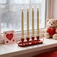 thumbnail image 5 of Mlkoz Valentine's day Decor, 4pcs/box Net Red Restaurant Plating Thread Candle Long Pole Candle Romantic Wedding Decoration Wax Candle, Women Gifts, 5 of 6