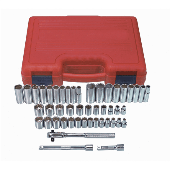 K-Tool 22547 47-pc 3/8" Drive 12-Point Fractional SAE & Metric Socket Set
