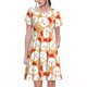 thumbnail image 1 of Disketp Cartoon Chicken para Vestido de Manga Corta para Mujeres, Vestidos de Verano para Mujeres, Casual y Holgado para la Playa, 1 of 6