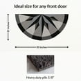 thumbnail image 2 of Evideco Half-Circle Coir Doormat with Bold Compass Rose Design – 30x15 Inch Black and Gray Geometric Welcome Mat – Non-Slip PVC Backing for Indoor/Outdoor Use, 2 of 7