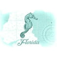thumbnail image 3 of Florida, Seahorse, Teal, Coastal Icon (100% Cotton Canvas Reusable Tote Bag), 3 of 3