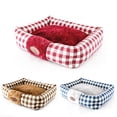 thumbnail image 2 of Lit pour Animal Lit Doux pour Chien Chenil Rectangulaire Lit pour Chat Coussin pour Chiot Panier Chaud pour Animal Fournitures, 2 of 8