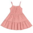 thumbnail image 6 of Ruyang Girls Sleeveless Halter Dress Solid Backless Pleated Summer Dresses Elegant Cute Casual Smocked Dresses for Kids, 6 of 6
