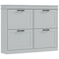 thumbnail image 1 of HOMCOM Shoe Cabinet for Entryway with Flip Drawers Adjustable Shelf Grey, 1 of 10