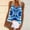 Blue, variant on Crew Neck Tank Tops Camisole Tie Dye Sexy Loose Standard Straps Blue Tops for Women Trendy