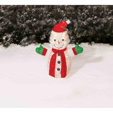 Holiday Time 28 Tinsel Snowman Christmas Yard Decoration Holiday Time 28 Tinsel Snowman Christmas Yard Decoration