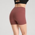 thumbnail image 2 of Pantalones cortos de yoga para mujer Yeacher de secado rápido transpirables elásticos de cintura alta ajustados, 2 of 8