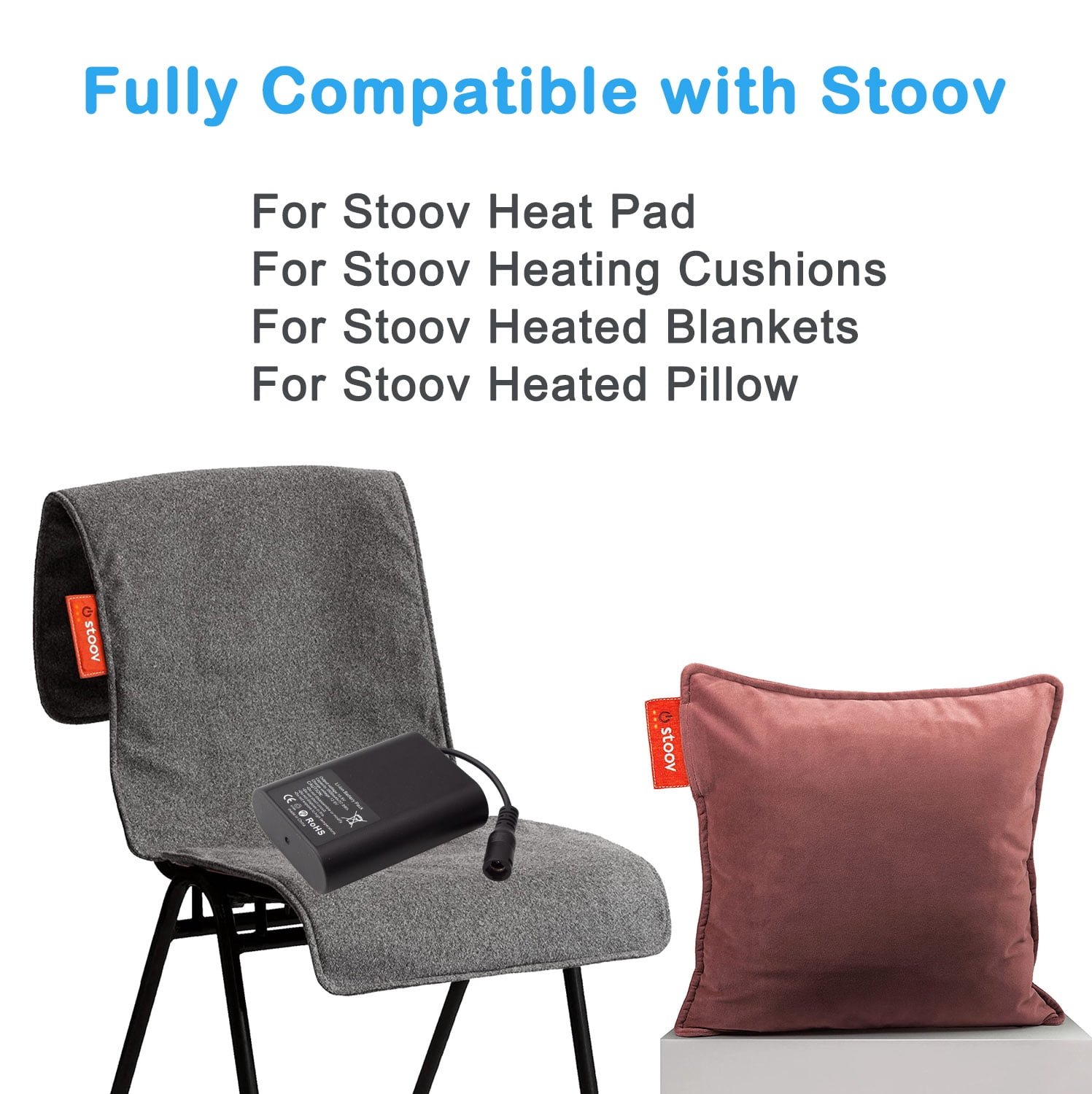 3500mAh Rechargeable Heating Battery Compatible with Stoov Heat Pad Heating  Cushions Heated Blankets Heated Pillow - Infrared Heating Technology -  Walmart.com