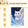 thumbnail image 2 of Cat Lover Outdoor Garden Flag Fluffy Cat Cartoon Style Colorful Washable Flags 28x40 Inches - Double-Colored Kitchen Decorative Setbathroom Hand Camper Decorations for House Garden, 2 of 6