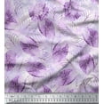 thumbnail image 3 of oneOone Cotton Flex Pastel Purple Fabric Leaves & Flower Panel Sewing Material Print Fabric By The Yard 40 Inch Wide, 3 of 3