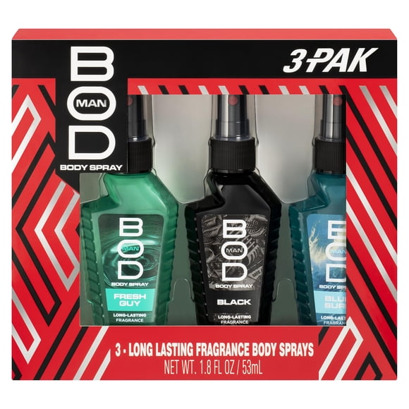 Set de regalo Perfume BOD Man Body Spray Black Fresh Guy Blue Surf