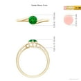 thumbnail image 6 of ANGARA Natural Classic Round Emerald Solitaire Bypass Engagement Ring in 14K Yellow Gold for Women (Size-5mm) | May Birthstone, Birthday, Anniversary, Jewelry Gift for Women | Natural Emerald Ring, 6 of 10