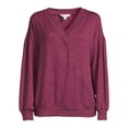 thumbnail image 2 of Time and Tru Hacci Wrap Top Stylish Blouse & Top (Women's), 2 of 5