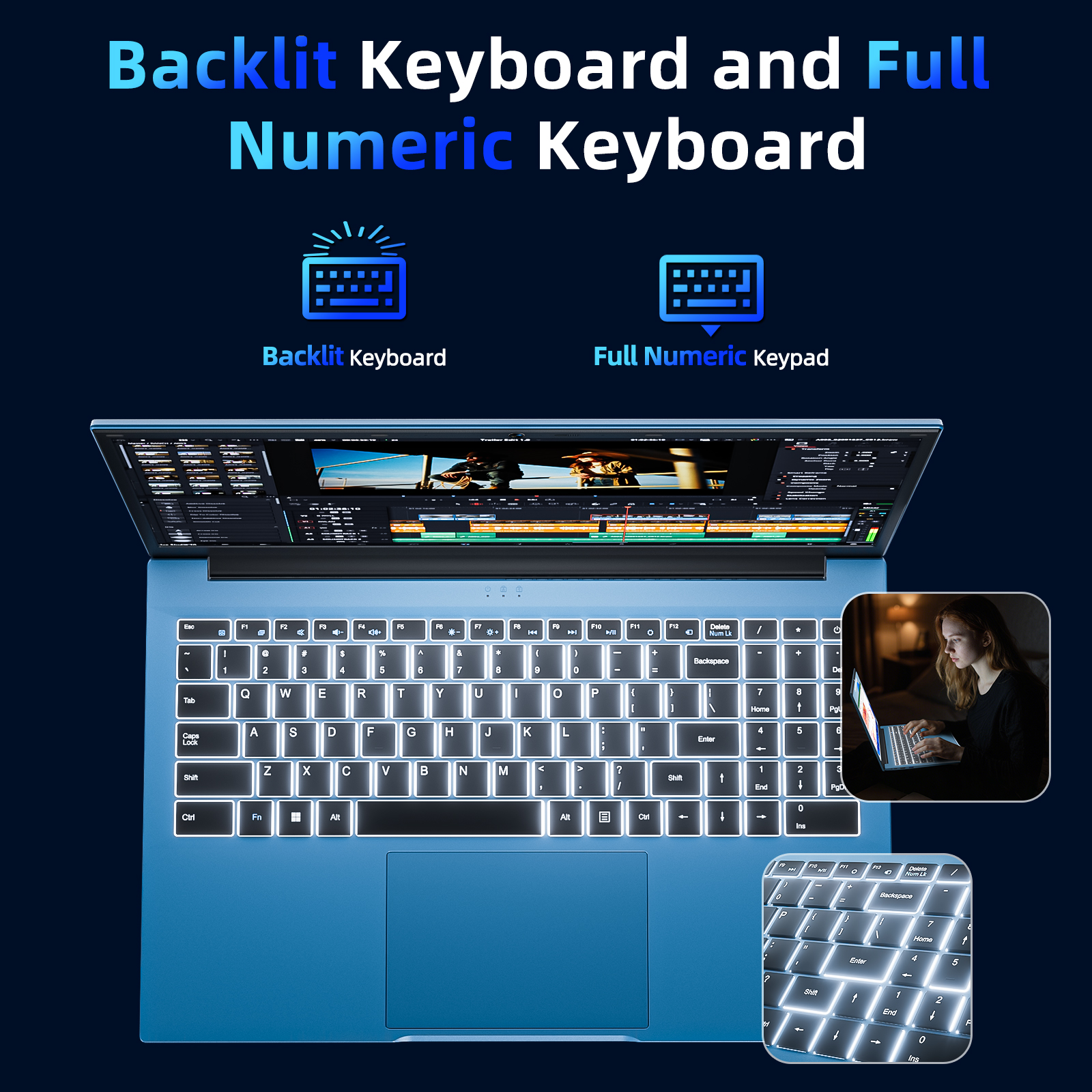 SGIN 15.6in laptop Windows 11 with Intel Core i3, 16GB RAM 1TB ROM Laptop Computer, FHD 1920*1080, Wifi 6, BT 5.2