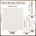 thumbnail image 2 of 3 Sheets Book Binding Cloth 45x39" Cotton Gauze Fabric Bookbinding Supplies Book Repair Cloth with 2pcs Letter Opener Tools 1pcs Bristles for Book Arts Craft, 2 of 6