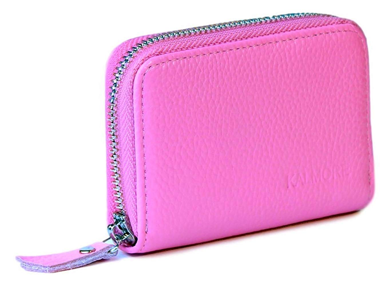 Women's Genuine Leather Credit Card Holder RFID Secure Spacious Cute ...