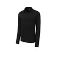 thumbnail image 3 of Sport Tek Adult Male Men Shirt Collar Plain Long Sleeves Polo Black X-Small, 3 of 4