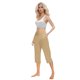 thumbnail image 5 of Pantalones Elásticos de la Cintura para las Mujeres Sólidos Recortados Elásticos Elegantes, Pantalones de Bolsillo Casuales para el Uso Diario de Primavera Verano, Tela de Poliéster, 5 of 8