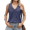 thumbnail image 2 of Camiseta Sin Mangas Informal para Mujer, Azul Marino, Talla XL, 2 of 10