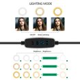 thumbnail image 2 of Anillo de luz LED de mesa de 6 pulgadas 3200-5600K 3 colores 10 niveles, 2 of 8