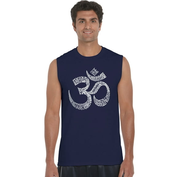 LA Pop Art Men's Word Art Sleeveless T-shirt - Poses OM