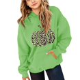 thumbnail image 4 of YunPes Girls Oversized Hoodie Leopard Pumpkin Graphic Sweatshirt Teen Kids Trendy Casual Pullover Top Halloween Party & Spring Fall Daily Wear, 4 of 6