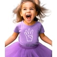 thumbnail image 2 of Four Hand 4th Birthday Shirt for Boys and Girls Unisex Age 4 T-Shirt for Kids Purple Shirt 5-6, 2 of 5