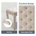 thumbnail image 5 of Pellebant  Modern Upholstered Button-tufted Bench Ottoman - 43.3" W x 15 " D x 18.90 " H Beige, 5 of 9