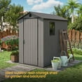 thumbnail image 2 of Patiowell 6' x 4'  Plastic Shed for Outdoor Storage,Resin Shed with Window for Garden,Backyard,Tool Storage Use, 2 of 9