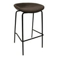 thumbnail image 2 of Home Square Faux Leather Seat & Iron Frame Barstool in Elephant Gray - Set of 2, 2 of 10