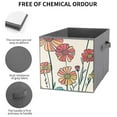 thumbnail image 5 of Collapsible Oxford Fabric Storage Cubes with Handles, Large Mid Foldable Oxford Cloth Bins Set of 2/6, Closet Organizers for Shelves Clothes Home Kitchen Toy - Floral-1, 5 of 7