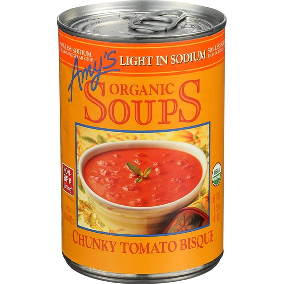 Amy's Organic Soup Light in Sodium Chunky Tomato Bisque 14.5 fl oz Pack of 3