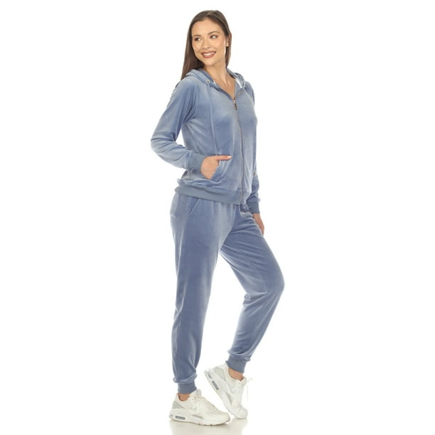 White Mark Women s 2 Piece Velour Tracksuit Set Other