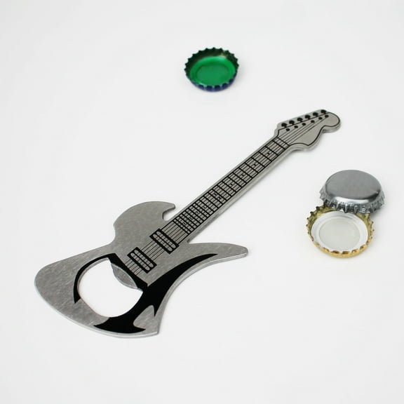 Suck UK | Guitar Bottle Opener | Bar Blade | Beer Bottle Opener | Silver