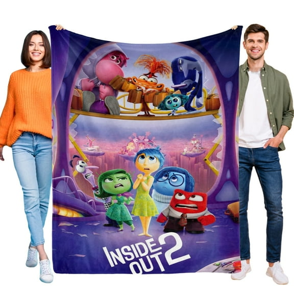 Inside Out-Anti-Pilling Flannel Blanket Soft Lightweight Plush Fuzzy Cozy Luxury Blanket for Home and Kitchen Use-Perfect for Kids and Adults 32"*48"(80cm*120cm)