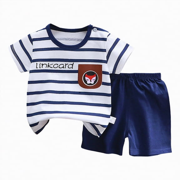 UAYOTSE Spring Summer Toddler Kids Sleepwear Unisex Short Sleeve 2-Piece Pajamas Set Soft Cute Loungewear Daily Outfit for Boys Girls,Sizes 3-4 Years