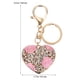 thumbnail image 3 of 1 llavero con forma de corazón de rosa brillante para colgar llaves de coche, regalo de recuerdo., 3 of 7