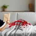 thumbnail image 3 of Jiu Jitsu Soft Flannel Fleece Throw Blanket, Japanese Martial Arts Typography on Color Splash Background, Cozy Plush for Indoor and Outdoor Use, 50" x 70", Charcoal Grey Vermilion, by Ambesonne, 3 of 5