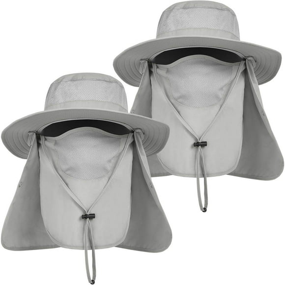IYEBRAO Sombrero para el sol para hombre al aire libre con solapa para el cuello y la cara Protección UV Sombrero de pesca de ala ancha para senderismo Safari Jardinería UPF 50+