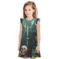 thumbnail image 1 of Balery Baroque Floral Still Life Camisón de princesa para niñas, pijama de algodón con mangas abullonadas, suave y bonito.-Medium, 1 of 6
