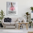 thumbnail image 3 of Stupell Industries Modern Every Day Is Sundae Pink Ice Cream Sundae Block Letter Typography Canvas Art, 36 x 48, by Lil' Rue, 3 of 7