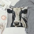 thumbnail image 2 of Soft Pillowcases King Black White Cow Decorative Bed Pillow Sham Rectangle Cushion Cover for Sofa Couch Zipper Closure, 2 of 5