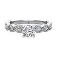thumbnail image 4 of Luscious Milgrain Marquise Design Round Brilliant Diamond Ring 14K White Gold 0.60 CT TW (G,SI1), 4 of 5