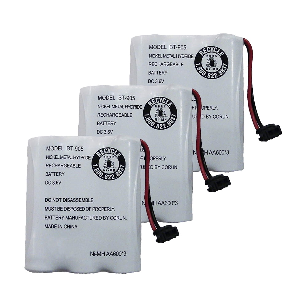 Insten 2 pcs Rechargeable Cordless Phone Battery for Uniden BT909 BT 909 Ni-MH 3.6V