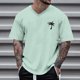 thumbnail image 1 of Blusas y camisas de manga corta con cuello en V para hombre, camisetas deportivas de manga corta con cuello en V, camisetas deportivas de trabajo, camisetas de verano para hombre, blusas de manga cort, 1 of 4