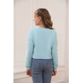 thumbnail image 6 of Sherrylily Girls Kids Crop Tops Long Sleeve Daisy Printed Fashion Pullover, 6 of 6